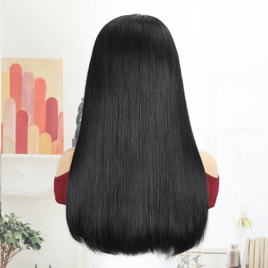 Bob Wig Human Hair Straight  Lace Front Bob Wigs for Black Women Human Hair Pre Plucked Glueless Side Part Middle Part C Part 150% Density Human Hair  Black 5X5 20 inch bob
