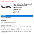 thumbnail image 2 of Upper Radiator Hose - Compatible with 2009 - 2011 Chevy Aveo 2010, 2 of 2
