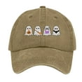 thumbnail image 2 of Ladies' Hard Top Baseball Cap High Top Big Head Circumference Cap Solid Color Hat Black Color Small Face Baseball Caps hats for men Brown, 2 of 3