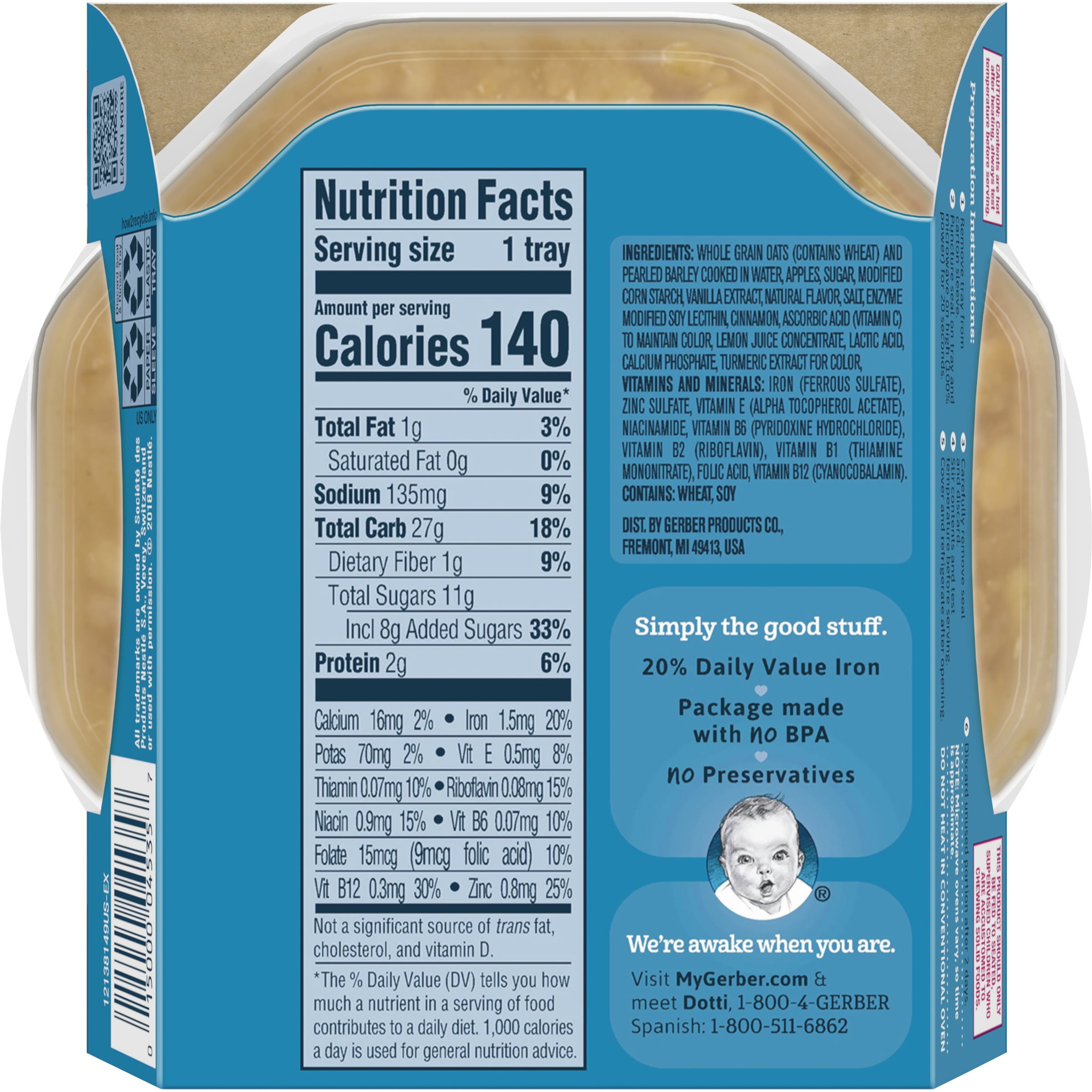 gerber oatmeal and barley