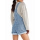 thumbnail image 2 of Pantalones Cortos Vaqueros para Mujer, de Verano Informales, Holgados, Ajustables, con Tirantes. Azul XXL, 2 of 8