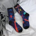 thumbnail image 5 of KLL Neon City Map Print Cool Socks Men's Women's Crew Socks Funny Crazy Novelty Stockings, 5 of 6