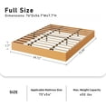 thumbnail image 4 of Full Size Wood Platform Bed Modern Minimalist Frame with Wood Slats, Floor-Standing No Box Spring Needed, Noise-Free Easy Assembly, 4 of 7