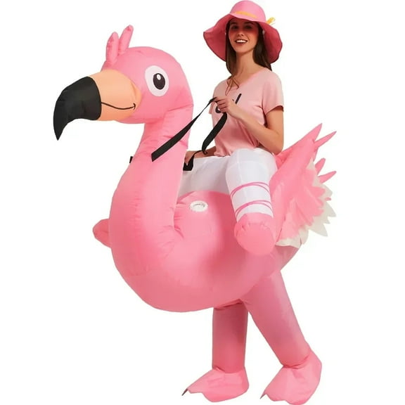 Flamingo Inflatable Costume - Fun inflatable costumes for Halloween, parties, and role-playing, suitable for adult (4.9-6.2 feet) inflatable party cosplay costumes
