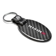 thumbnail image 2 of Nissan NISMO Real Carbon Fiber Large Oval Shape Black Leather Strap Key Chain, 2 of 6