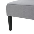 thumbnail image 5 of GDF Studio Gravina Contemporary Fabric Loveseat, Light Gray and Matte Black, 5 of 6