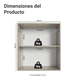 thumbnail image 2 of Alacena Gabinete Superior Cocina Madesa Nice 60cm Crema, 2 of 5