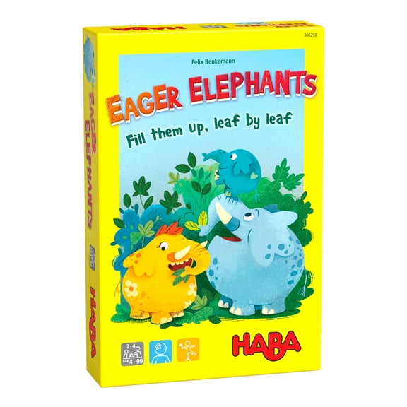 HABA Eager Elephants - Beginner Tile Placement Game for Ages 4 