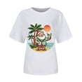 thumbnail image 6 of Duqingm Ladies Christmas Tops Christmas Shirts for Women: Merry Christmas Printed Short Sleeve T-Shirts Xmas Holiday Tees Tops for Family White,S, 6 of 6