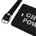 thumbnail image 2 of Ghoul Power Skull Girl Funny Humor Rectangle Leather Luggage Card Suitcase Carry-On ID Tag, 2 of 8