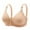 Beige, variant on Women Front Closure Buckle Lace Trim Wireless Seamless Adjustable Yoga Sleep Support Bra Sports Bras for Women, Beige, Size 46