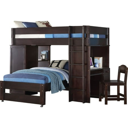 Rosebery Kids Loft Bed Twin Bed With Desk Chair Storage