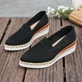 thumbnail image 5 of Knit Mesh Loafers for Women Pointed Toe Wedge Espadrilles Breathable Slip on Casual Work Dress Shoes Walking Shoes Black Size 10.5, 5 of 7
