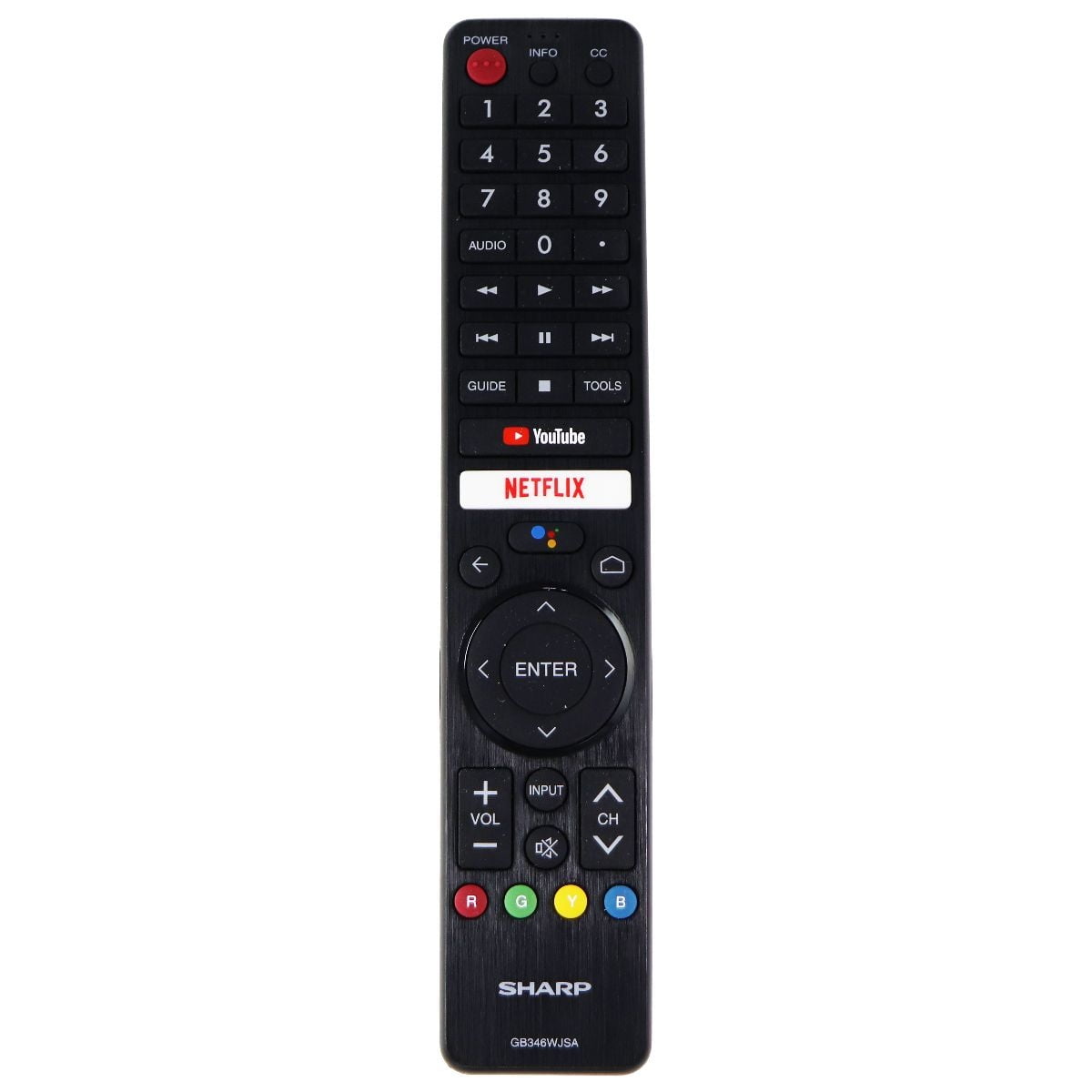 Sharp Remote Control (GB346WJSA) with Netflix for Select Sharp TV