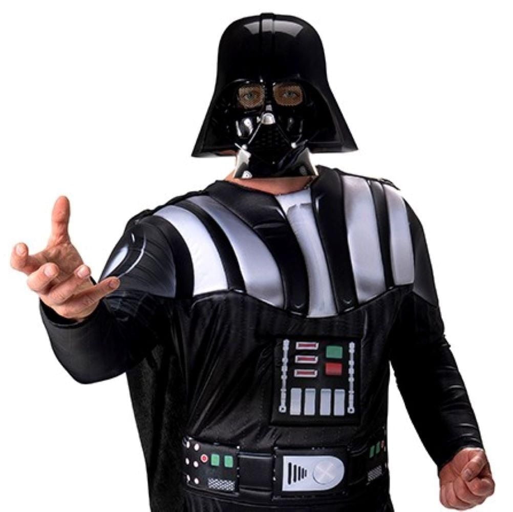 COSTUME STAR WARS DARTH VADER QUALUX (ADULTE) - Combinaison Qualux avec cape amovible et demi-masque 3D