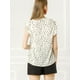 thumbnail image 5 of INSPIRE CHIC Blusa Con Cuello En V De Gasa Con Volantes Top De Camisa De Verano Con Manga Casquillo Y Lunares Para Mujer Beige M, 5 of 6