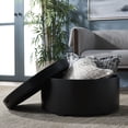 thumbnail image 3 of SAFAVIEH Rafaela Round Tray Top Coffee Table with Storage, Black (23 in. W x 23 in. D x 12.6 in. H), 3 of 13