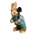 thumbnail image 2 of Decoración de arte de de paja de pie con ropa Artesanía Esculturas Azul B Yuyangstore Conejo de Pascua de paja, 2 of 8