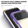 thumbnail image 5 of SaniMore for Samsung Galaxy Z Flip 4 Crystal Clear [Not Yellowing Technology] Case, Hard PC & TPU Bumpers Case with Wireless Charging Shockproof Protective Case for Samsung Z Flip 4, Purple, 5 of 7