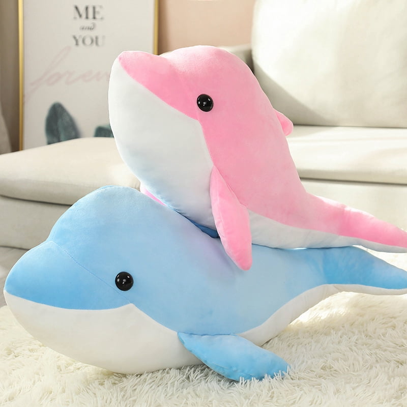 Peluche Delfín Rosa De 40 Cm – Cojín Suave Para Jugar Y Abrazar, Regalo Ideal Para Niñas Y Niños