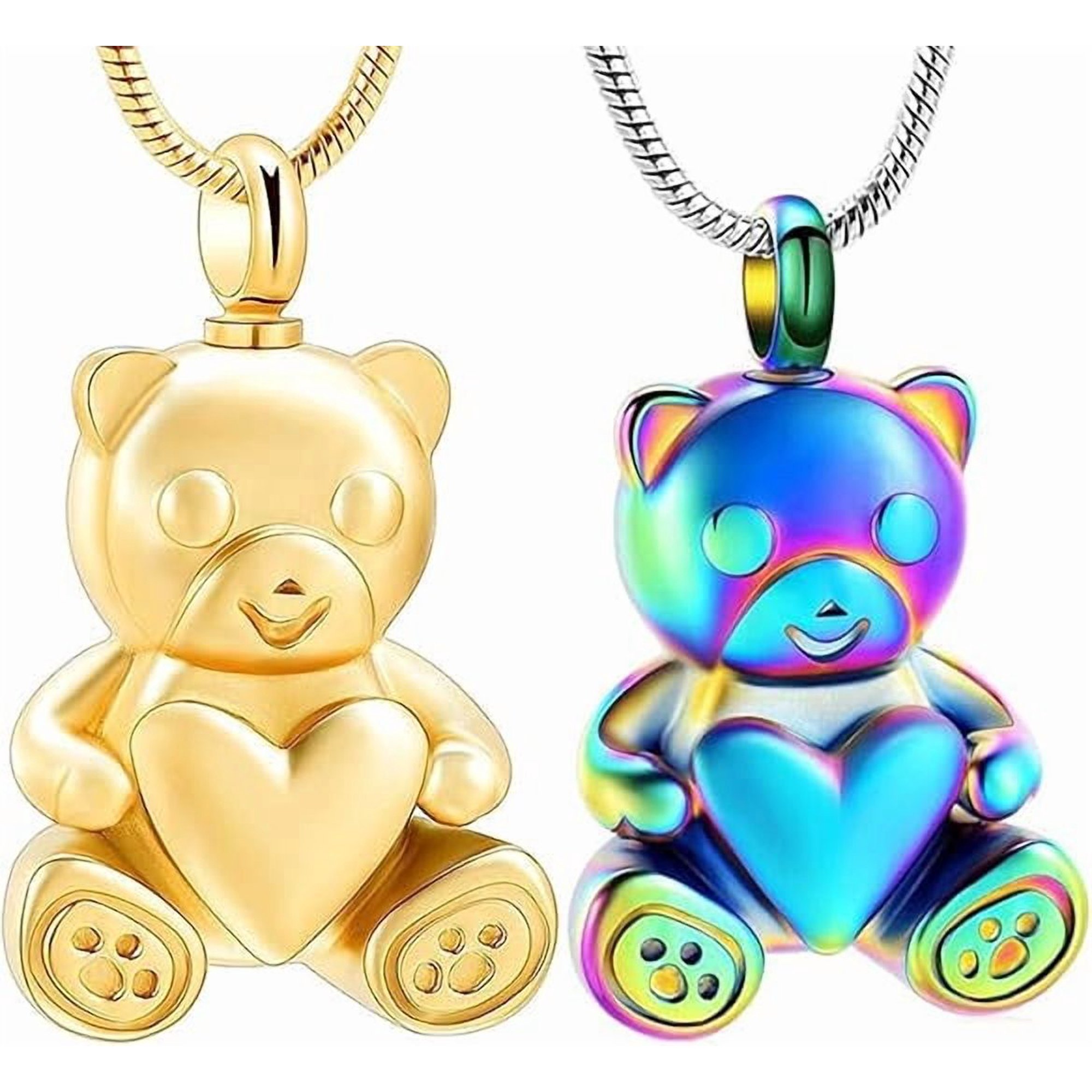 Teddy Bear Urn Necklace for Ashes Ashes Necklace Funeral Memorial Pendant Keepsake Cremation Jewelry for Ashes for Human / Pets Keepsake Jewelry