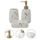 thumbnail image 2 of Dispensador de jabón decorativo de 3 piezas, vaso para cepillo de dientes, jabonera, accesorios de baño, 2 of 6