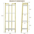 thumbnail image 1 of Estantería escalera de 4 niveles, librero dorado independiente, soporte para plantas y organizador para sala u oficina, 1 of 6