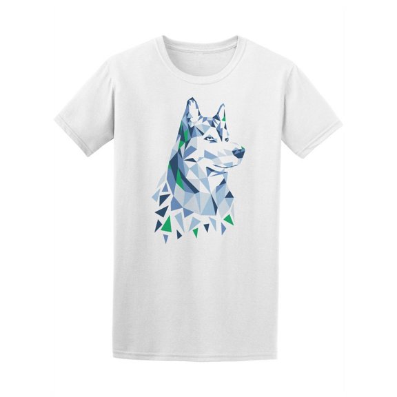 Cool Geometric Husky Graphic Tee Men's -Image by Shutterstock
