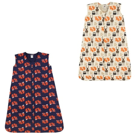 UPC: 0660168885255 | Hudson Baby Unisex Baby Cotton Sleeveless Wearable Sleeping Bag  Sack  Blanket  Fox And Wooddfox And Creatures 2-Pack  12-18 Months
