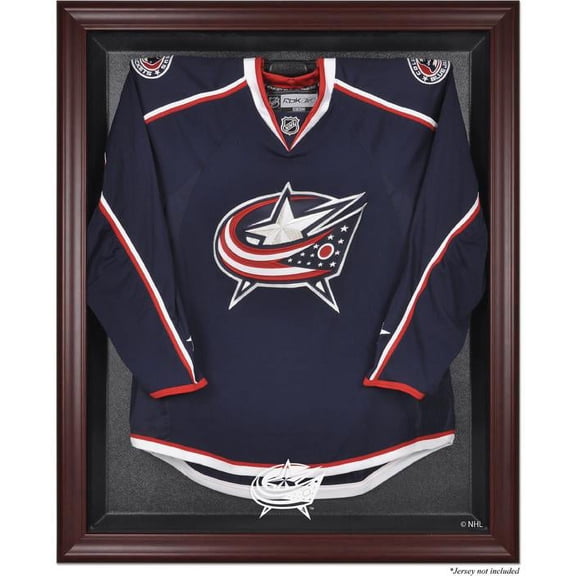 Mounted Memories NHL Jersey Display Case - Columbus Blue Jackets - Mahogany