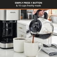 thumbnail image 3 of Coffee Maker 10 Cups Simply Brew Stainless Steel Drip Coffee Maker, 900 Watts Coffee Filter, Drip Free, Dishwasher Safe Pot , Black & Silver, 3 of 8