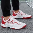 thumbnail image 3 of Rokment Couples Running Walking Tennis Shoes for Women Men Unisex Breathable Mesh Basketball Volleyball Badminton Training Sneakers Red Size 9.5, 3 of 6