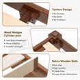 thumbnail image 4 of allforwood Thor Solid Wood Bed Frame, Queen Size, Japanese Joinery Bed Frame, Wood Slat Support, No Box Spring Needed, Easy Assembly, Minimalist & Modern Style (Walnut Finish, Queen), 4 of 6