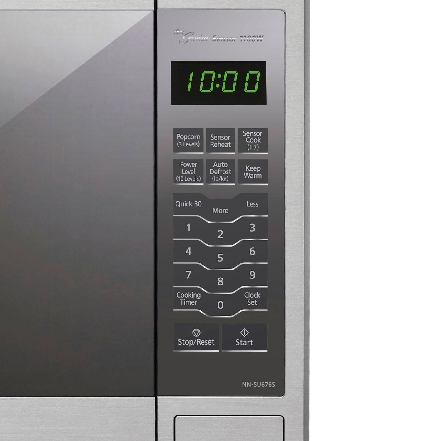 Panasonic - SASA です Panasonic Silver Countertop Microwave Oven, 1.3 cu. ft