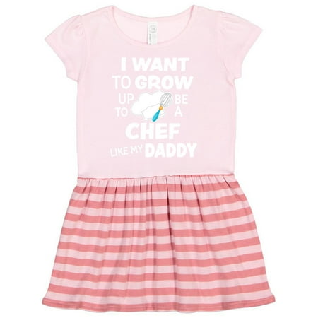 

Inktastic I Want To Grow up To Be a Chef Like My Daddy Gift Toddler Girl Dress