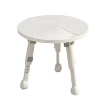 Sides Table Living Room, Small End Table for Small Space, Round Adjustable Height Slide Under Couch Tables, Round Cute Look for Living Room, Bedroom