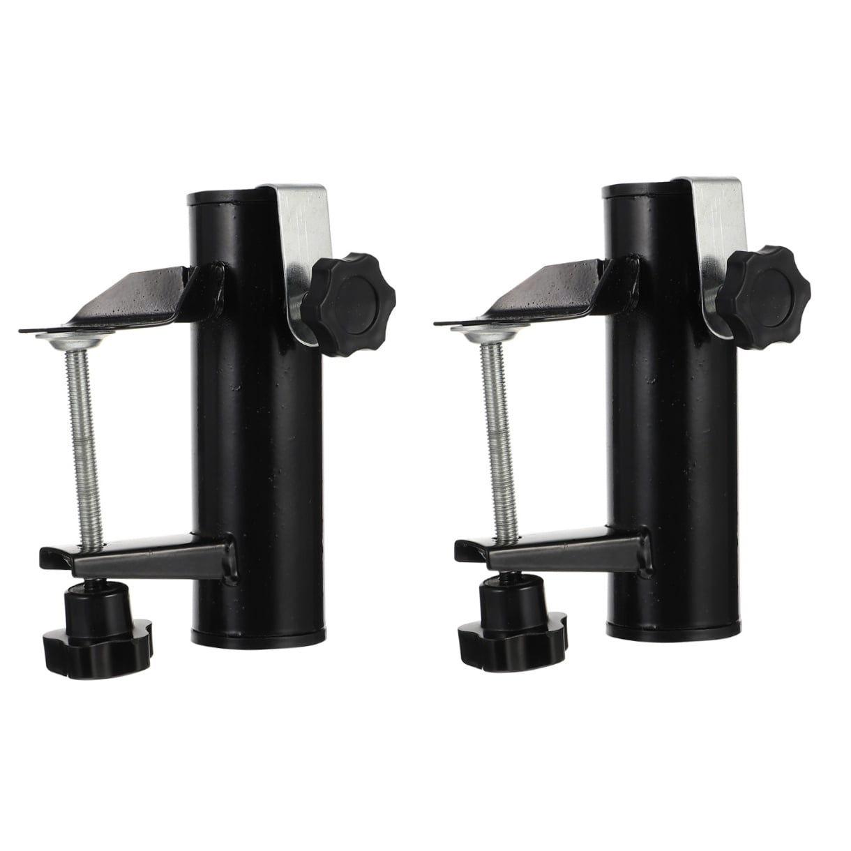Masteelf 2pcs Patio Umbrella Clamp Deck Umbrella Stand Outdoor Adjustable Holder Clip