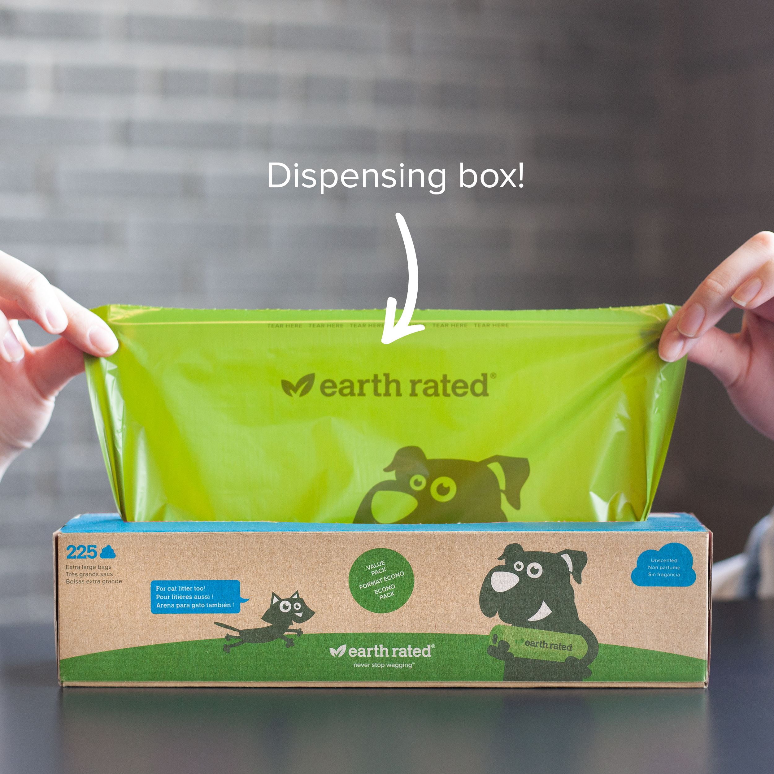 Earth Rated Extra Large Dog Poop Bags, Single Roll For That Something Extra, Unscented, 225 Count