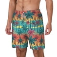 thumbnail image 2 of Gaeub Hawaii Palms Mens Swim Trunks Stretch Beach Shorts Quick Dry for Men Swim Shorts Swimwear with Pockets- Large, 2 of 9