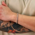 thumbnail image 3 of Nuragold 10k White Gold 4mm Rope Chain Diamond Cut Bracelet (7"-9") Italian Jewelry for Men & Women, 3 of 11