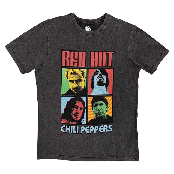 Red Hot Chilli Peppers Adult Portrait Stone Wash T-Shirt