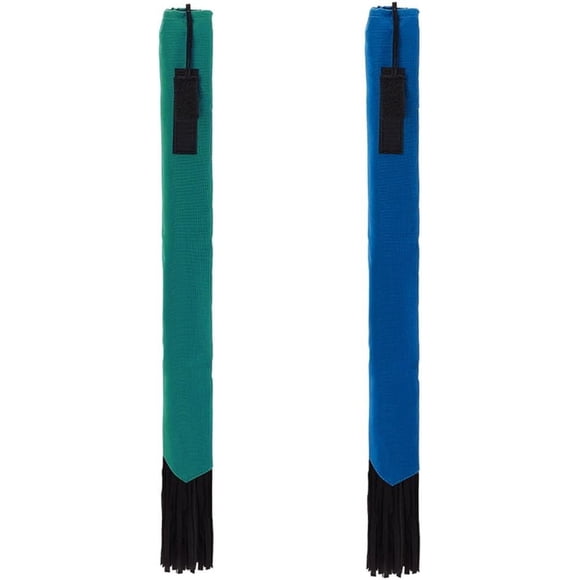 2Pcs Horse Tail Bag with Fringe 27.5x2.9 Inch Waterproof Horse Tail Bags 4mm Thick Guard Tail Bag Stretchy Tail Bag for Equestrian Horses Accessory Keep Tail Clean -Blue and Green