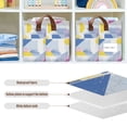 thumbnail image 4 of Yayeee Foldable Storage Basket for Shelves with Handles Waterproof Cloth Bins, Retro Simple Shapes, 4 of 7