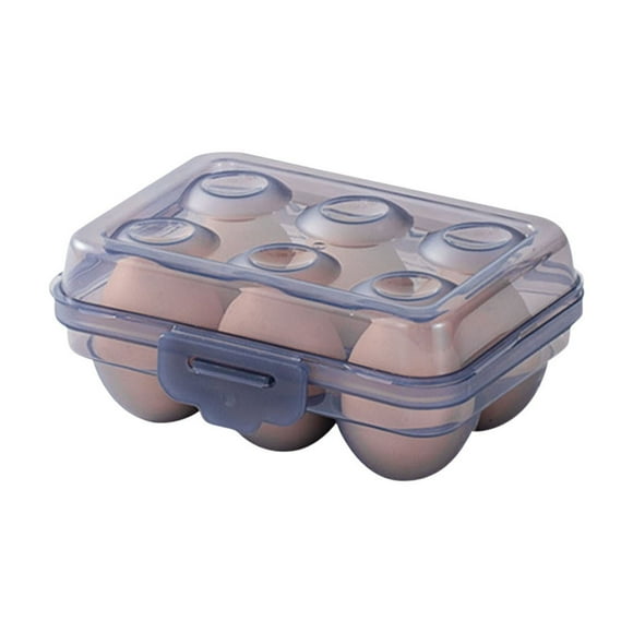 Rwvbm Portable Egg Storage Container Stackable Refrigerator Organizer Food-Grade Plastic Egg Box with Hle 30.5 x 21 x 6.9cm Clear for Easy Monitoring Space-Saving Kitchen Storage Solution