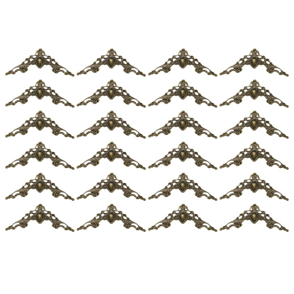 42mm Metal Book Corners, 24pcs Photo Corners Book Corners Protector Retro Metal Decorative for Crafting, Bronze