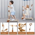 thumbnail image 5 of Kick Scooters for Kids With Adjustable Handle & Folding Seat,3-In-1 Toddler Scooter with 2 Light Up Wheels Outdoor Activities for Boys/Girls,Brown, 5 of 9