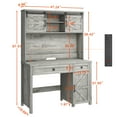 thumbnail image 5 of Vabches Farmhouse 47" Executive Desk with Hutch, Computer Desk with Charging Station, Drawers and Storage Cabinet, Workstation Desk for Home Office, 5 of 7