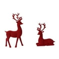 thumbnail image 4 of QSTDGVPW 1 pair reindeer deer figurines shelf decor versatile desktop collection tabletop Red, 4 of 9