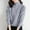 Gray, variant on Women's Turtleneck Fuzzy Knit Pullover Trendy Solid Color Sweaters Long Sleeve Loose Casual Jumper Tops