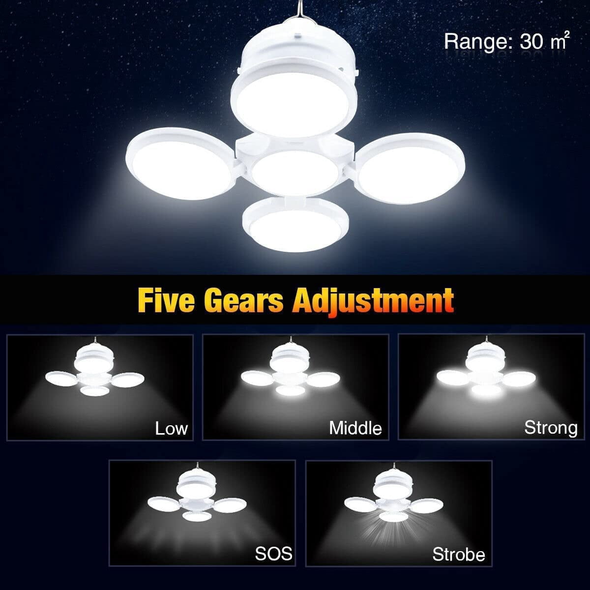 Soapow Solar Camping Lantern, USB/Solar Rechargeable Collapsible Tent LED Lights with Remote, Portable RV Emergency Solar Hanging Lantern Lamp for Night Fishing, Hiking